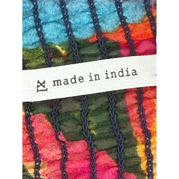 Live 4 Truth Womens Tropical High Low Tunic Top Sheer Boho Multicolor Sz XL - Picture 8 of 10